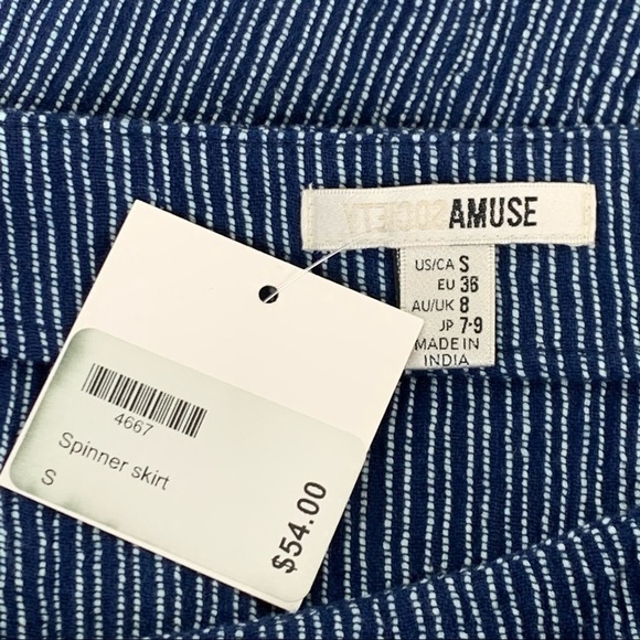 Amuse Society size small Navy Spinner Wrap Skirt NEW with tags - Picture 10 of 12